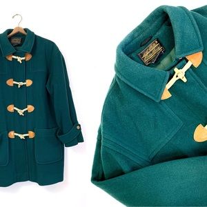 Vintage green duffle toggle coat by Eddie Bauer xl